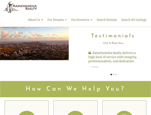Tablet Screenshot of kamehameharealty.net